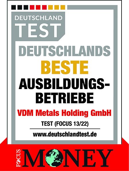 VDM zählt zu den besten Ausbildungsbetrieben 2022 in Deutschland